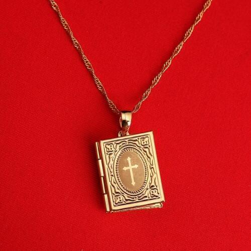 New Arrival Brass Gold Color Jesus Cross Necklaces Pendant Hot Sale Jewelry For Women
