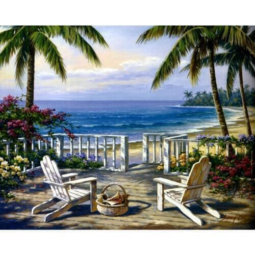 3d wallpaper European minimalist bedroom living room TV backdrop Blue Ocean Beach Tree 3D stripes abstract mural wallpaper