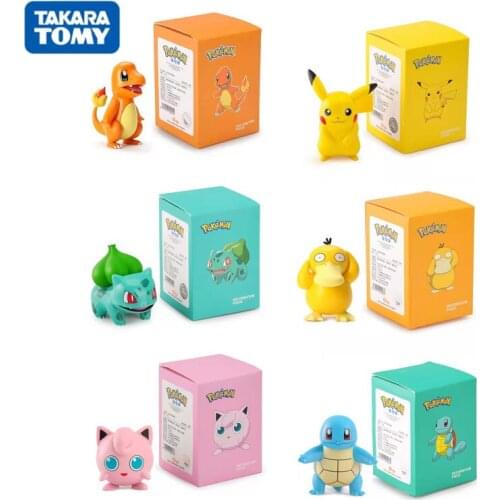 Pokemon Genuine Anime Blind Box Kawaii Pikachu Movable Doll Room Decoration Car Doll Hand-made Toy Childrens Birthday Gift