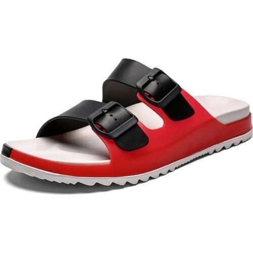 Casual Durable Anti Skid Peep Toe Summer Sandals Male Fashion High Quality Home Slippers Sandalias Men Shoes Size 39-45