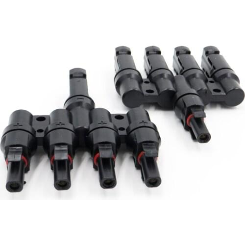 PV 4T 1 to 4 in Branch parallel connection 30A 1000V Electrical Solar PV Connector Photovoltaic Panel Cable Wire Connect