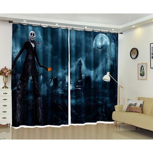 Custom size Zombie Festival luxury Blackout 3D Window Curtains Living Room Bedroom decorate Drapes Cortina Rideaux pillowcase