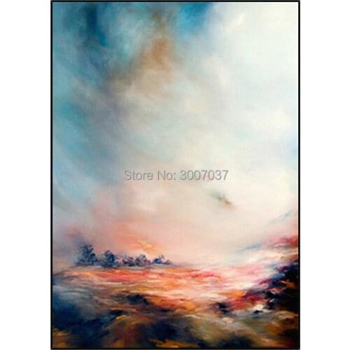 Hand Painted Colorful Oil Painting on Canvas Modern Landscape Canvas Painting for Home Decor Cuadros Decor Free Shipping