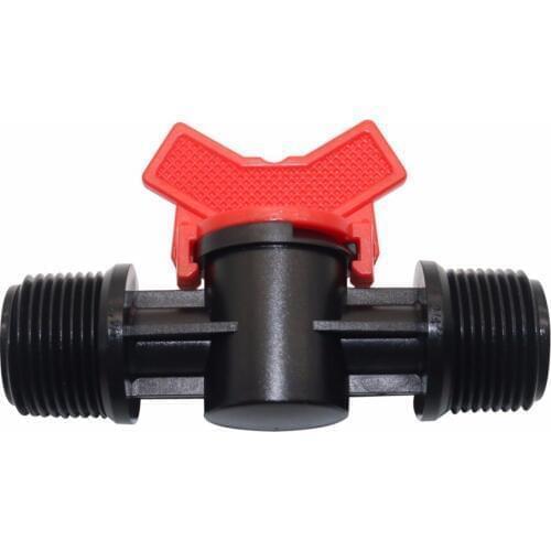 5 Pcs Plastic Coupling Pipe Irrigation Hose Switch Valve 3 models Switches Garden Watering Supplies External thread