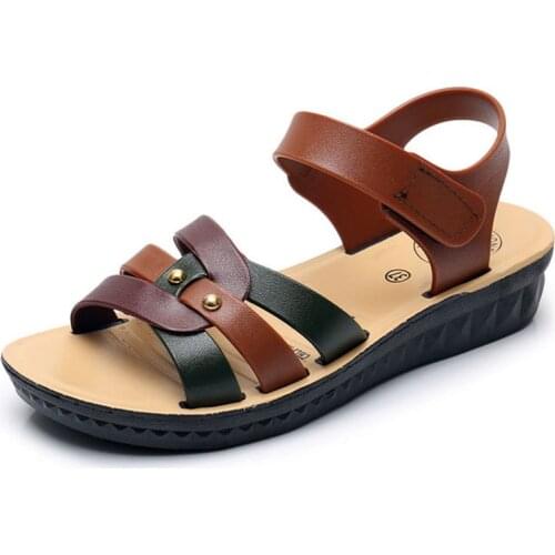 Fashion Open Toe Sandals Women Breathable Outdoor Slippers Mothers Summer Shoes Ladies Antiskid Sandals for Street Office