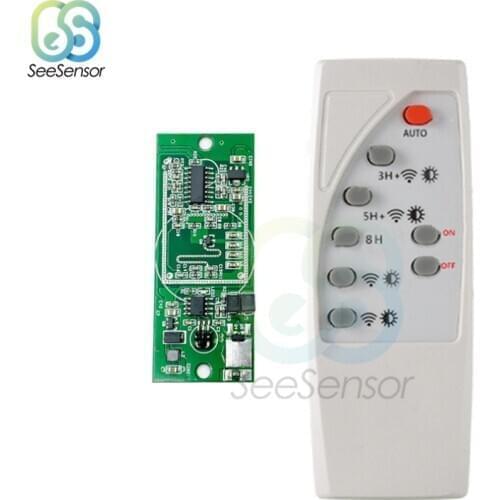 3.7V 7.4V Solar Garden Lamp Controller Microwave Radar Human Body Induction Solar Lamp Circuit Board with Remote Control