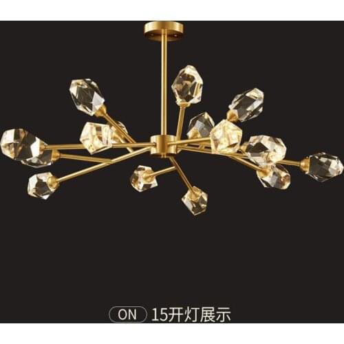 Modern LED Chandelier Crystal Ceiling Chandeliers Brass Ceiling Lamp for Living Room Bedroom Luxury Home Decor Indoor Lighting