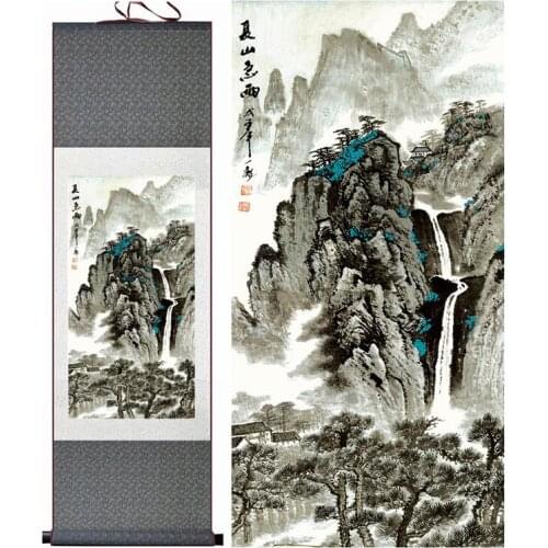 Traditional people painting Chinese scroll painting landscape art painting home decoration painting