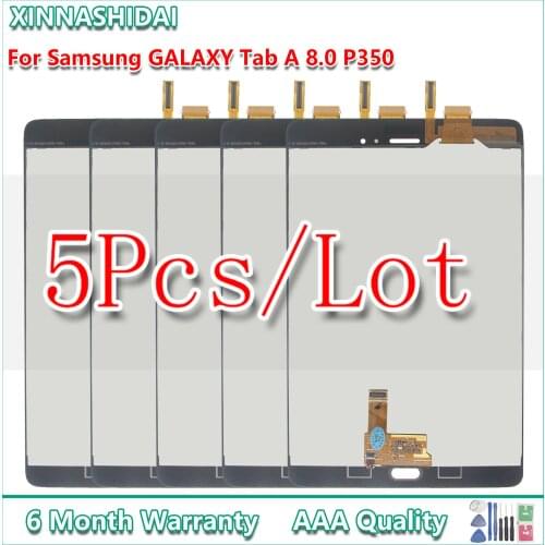 5 Pcs LCD For Samsung Galaxy Tab A 8.0 SM-P350 P350 SM-P355 P355 LCD Display Touch Screen Digitizer Assembly Replacement Parts