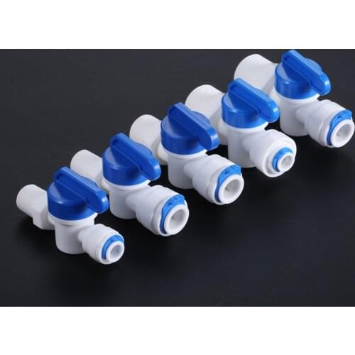 1/4"3/8" 1/2" BSP Male Thread Quick Connect Fittings RO Water Straight Ball Valve Reveser Osmosis Fitting1/4" 3/8" OD Hose