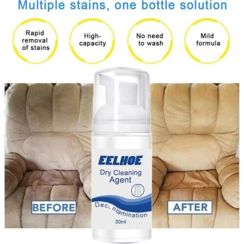 1pc Multifunctional Foam Dry Cleaner 30ml Free Washing Rinse-free Curtain Mattress Cleaning Agent Home Dry Cleaning Tools