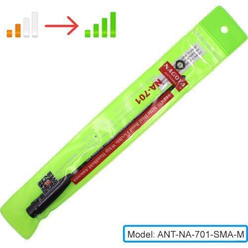 100% Original Nagoya NA-701 VHF/UHF (144/430Mhz) Antenna SMA-Male for VX-3R VX-7R ZT-2R PX-2R UV-985 TH-UVF8D TH-UV8000D