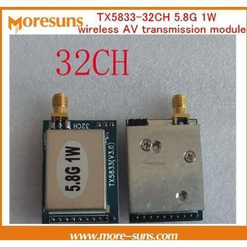 Fast Free Ship TX5833-32CH 5.8G 1W wireless AV transmission module Quadrotor 32 frequency FPV low-pressure figure aerial module