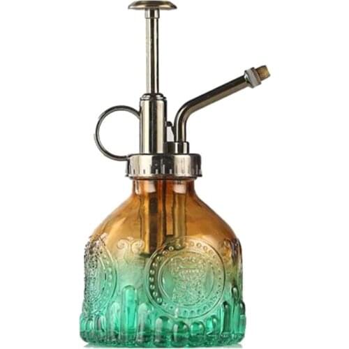 Colorful Retro Glass Watering Spray Watering Cans For Garden Plants Flower 200ml G32A