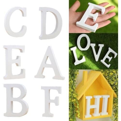 Wooden English Letters Alphabet Symbol Ornament Wedding Party DIY Decoration