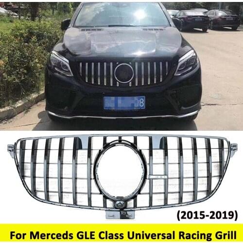 GLE43 AMG ABS Racing Grille for Mercedes GLE Class GLE63 AMG GLE300 GLE400 GLE450 Universal Front Bumper Mesh Grille 2015-2019