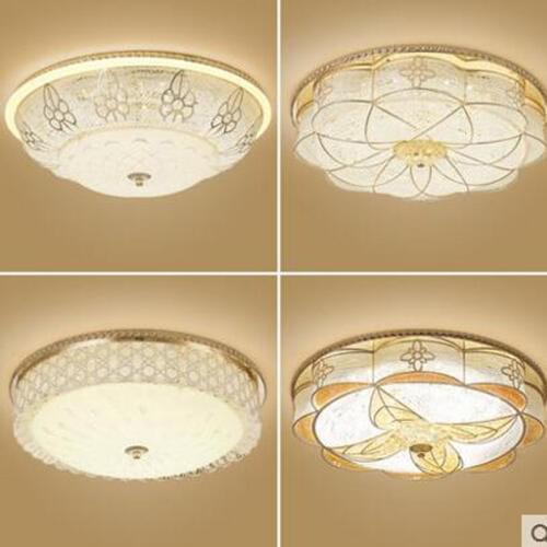 Round crystal lamp bedroom LED ceiling lamp warm romantic modern European study lighting lamps LED ceiling lamp led lighting