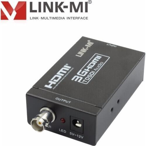 LINK-MI HSD1S MINI 3G HDMI to SDI Converter Shows HDMI source on SDI display 1080P Industrial Fiber Optic Media