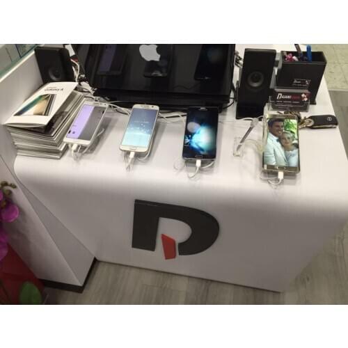 Mobile Security Protection Sensors Alarms 10 Port Anti Theft Security Display System For Cell Phone Retail Shop