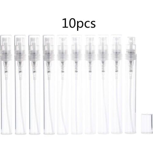 MOLF 10Pcs Mini Clear Plastic Spray Bottle Small Travel Bottles With Fine Mist Sprayer for Cleaning Travel