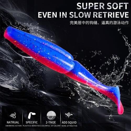 BEARKING Shiner Fishing Lure 73mm 91mm 110mm 130mm Soft Baits Fishing Wobbler Bass Bait Artificial Fishing Soft Lure Tacke