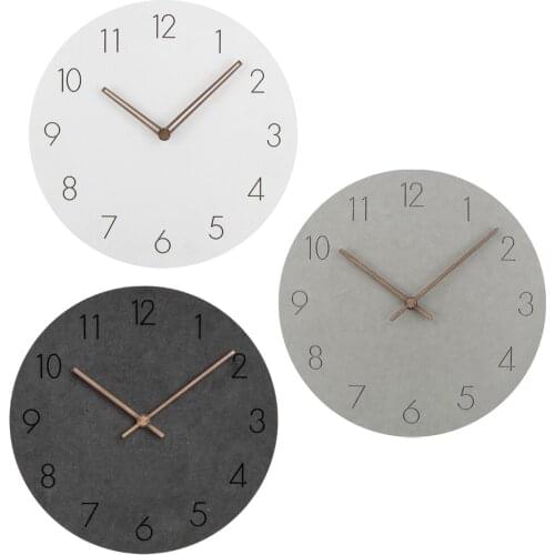 Wall Clock, 11" Wooden Silent Non-Ticking Sweep Movement Wall Clock Battery Operated for Home Living Room Kitchen Office Decor