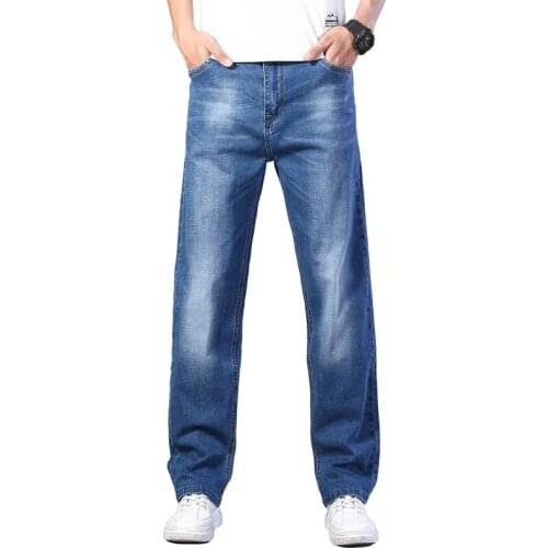 6-Color 2021 Autumn New MenS Thin Loose Jeans Classic Brand Stretch Casual Denim Trousers Male Spring And Summer Straight Pants