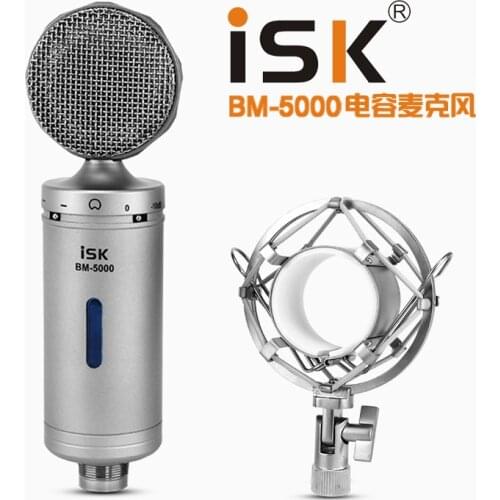 Original ISK BM-5000 Professional studio recording Microphone for Computer conderser Mic with Shock Mount and case package