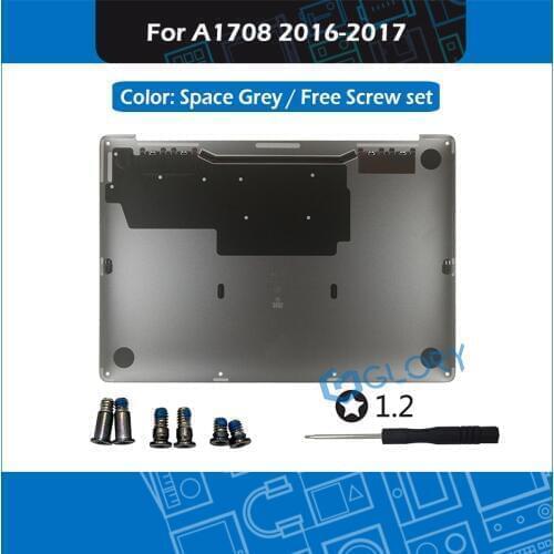 Full New Laptop A1708 Bottom Case For Macbook Pro Retina 13" A1708 Lower Cover Bottom Shell Space Grey 2016 2017 Year