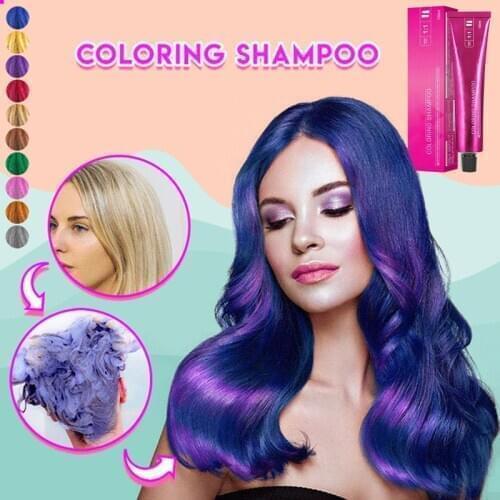 Hair Coloring Shampoo Mild Safe Hair Dyeing Shampoo for Men Women All Hairs Slightly moist single hair dye cream MP
