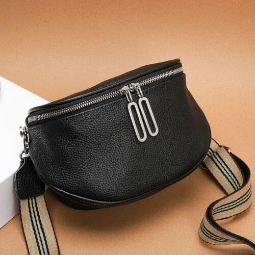 Genuine Leather Crossbody Bags For Women 2021 Luxury Shoulder Handbags Designer Chest Bag Womens Fanny Pack Female Waist Bag