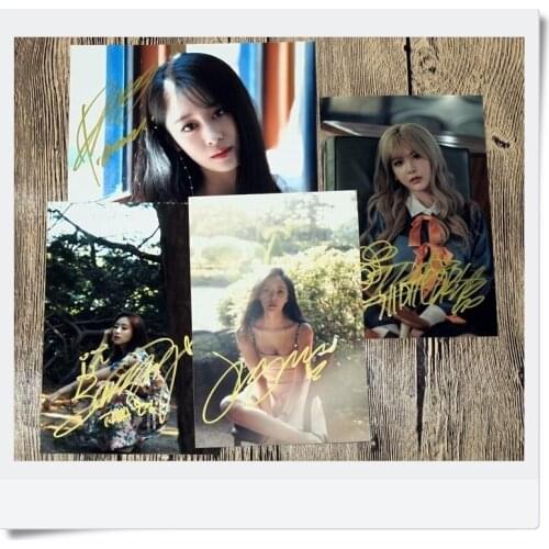 T-ARA TARA Ji Yeon EN jung Hyomin Autographed Photo Whats my name 4 photos set 4*6 free shipping 062017C