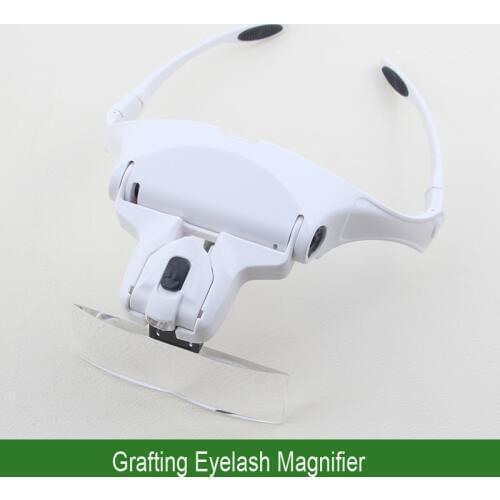 Grafting eyelash magnifying glass with light Eyelash amplifier headlight Eyelash special tool Tattoo magnifying glass