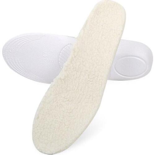 1 Pair Winter Warm Insole Breathable And Sweat-absorbent PU Inner Heightening Insole Sports cotton Insole