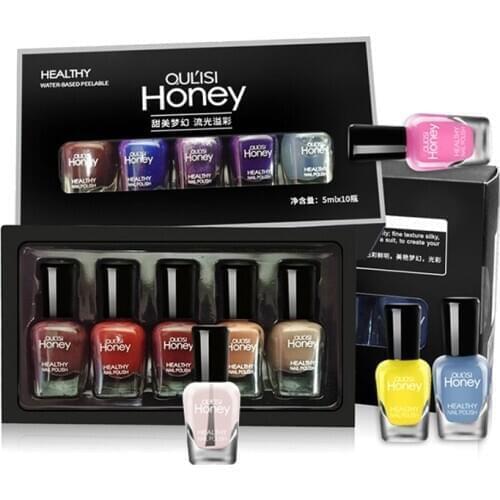 10 Colors Quickly Dry For Manicure Nail Art Tear Nail Polish