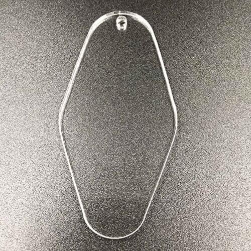 10pcs Acrylic Blank Vintage Hotel Key Tag Clear, Plexiglass Laser Cut Blank Keychain DIY Accessory 1/8" Thickness