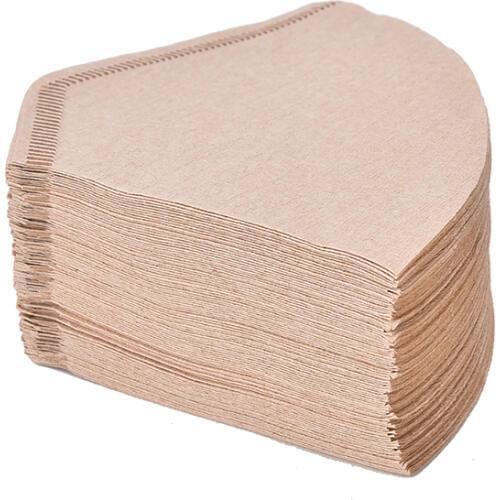 100 Pcs/Bag Wooden Original Hand Drip Paper Coffee Filter Espresso Coffee Filter Packs Tea Bag Strainer Green Tea Infuser