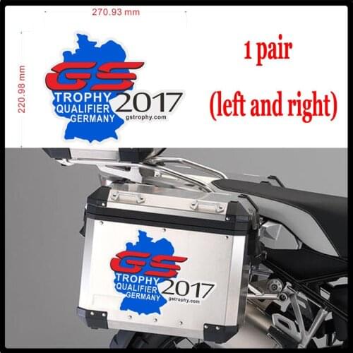 2 x Carrier Trunk Motorcycle Top Side cases panniers Luggage Aluminium Stickers Adventure For BMW R1250GS R1250 1250 R ADV GS HP