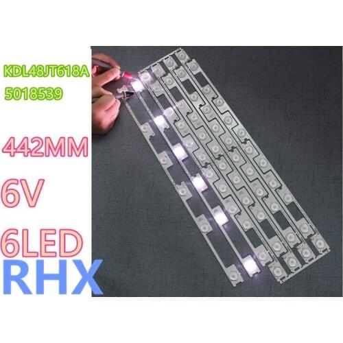 20 Pieces/lot original new LED backlight bar strip for KONKA KDL48JT618A KDL48JT618U 35018539 35018540 6 LEDS(6V) 442mm 100%NEW