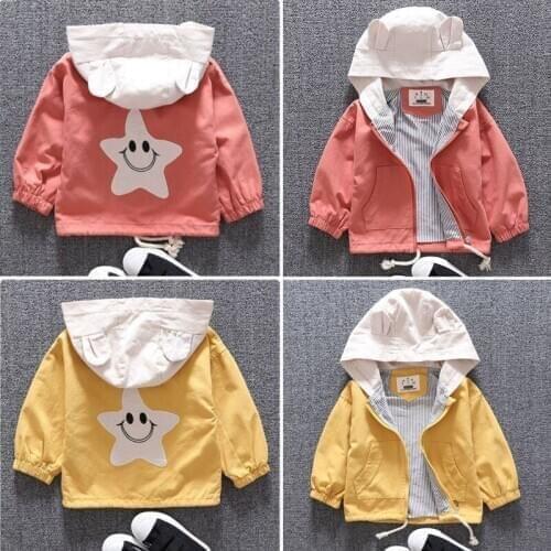 2020 Kids Clothes Boys Jackets Children Hooded Zipper Windbreaker Baby Fashion Print Coat Infant Waterproof Hoodies For Girls
