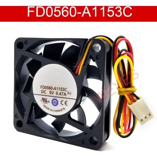 Genuine new for ARX FD0560-A1153C Server Cooler Fan DC 5V 0.47A 60x60x15mm 3-wire