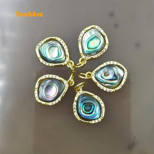 3pcs Natural Rainbow Abalone Sea Shell Pendants Abalone Beach Handmade Classical Women Jewelry designer charms For Necklace