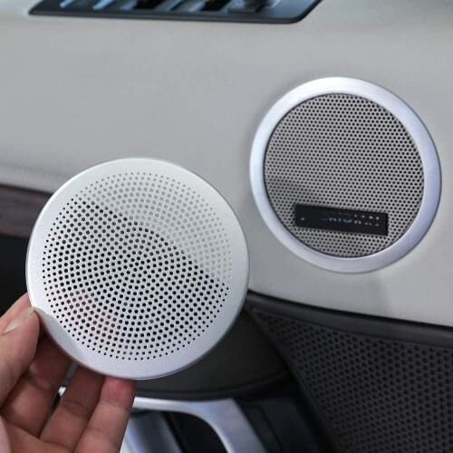 For Land Rover Discovery 5 2017 Aluminum Alloy Car Door Speaker Sound Cover Trim 4pcs