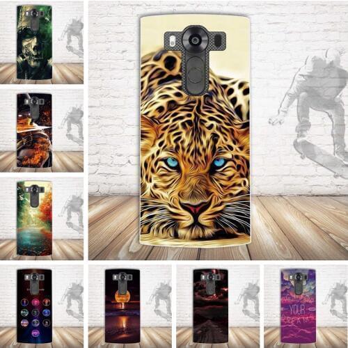 Case For LG V10 Case Silicon Soft TPU Funda Animal Printed Paintd Back Cover For LG V10 F600 H968 Cover Coque for LGV10 Case Bag