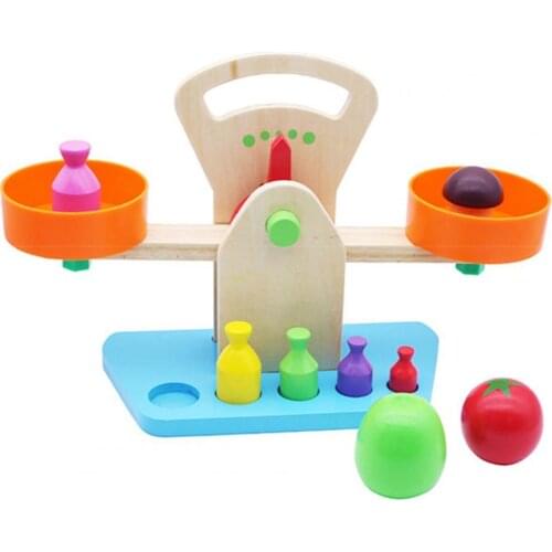 Wooden Educational Toy Children Math Learning Balance Add Subtract Model Scale Wooden Educational Toy Math Learning Model S
