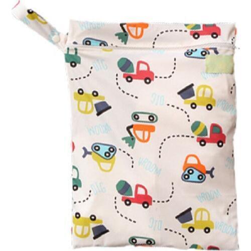 Baby Diaper Bag 30x40cm Waterproof Reusable Zipper Printing Pouch Hanging Stroller YH-17