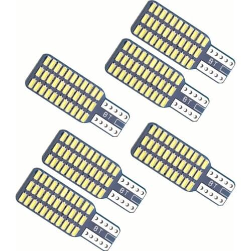 For 6Pcs T10 3014 Car Dome Lamp Tail Lights W5W Car LED Bulbs 192 194 168 33 SMD White 12V Ice Blue Lamp Bulbs