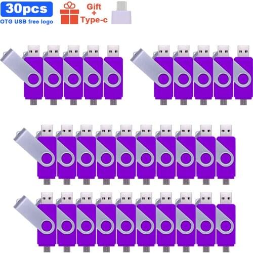 30pcs/lot free logo OTG USB Flash Memory Stick 16GB 32GB Pendrive 4GB 8GB 64GB USB Flash Drive For Computer/Android Phone