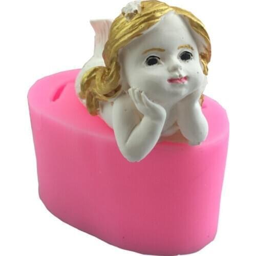 Mermaid Shape Handmade Soap Mold Soft Silicone Fondant Molds Creative Cake Decorating Tools