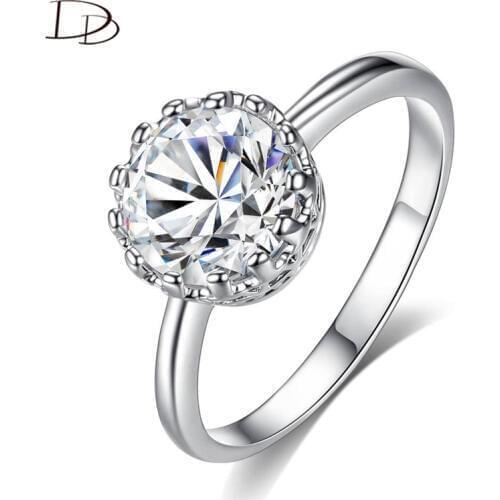 DODO Gothic Crown Shaped AAA Zircon Rings For Women Wedding Engagement Bridal Anel Princess Luxurious Fashion Jewelry Female R03